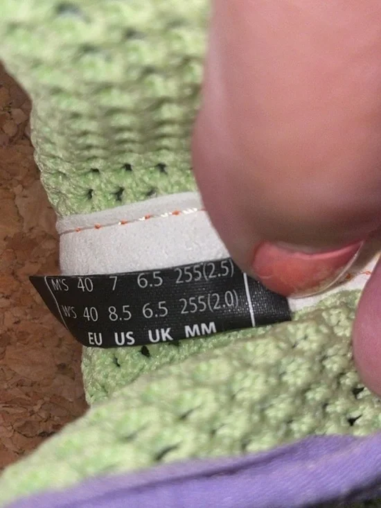 Flower Mountain Pastel Multi-Color Sneakers - Purple, Mint & Orange size 40 - Picture 6 of 16